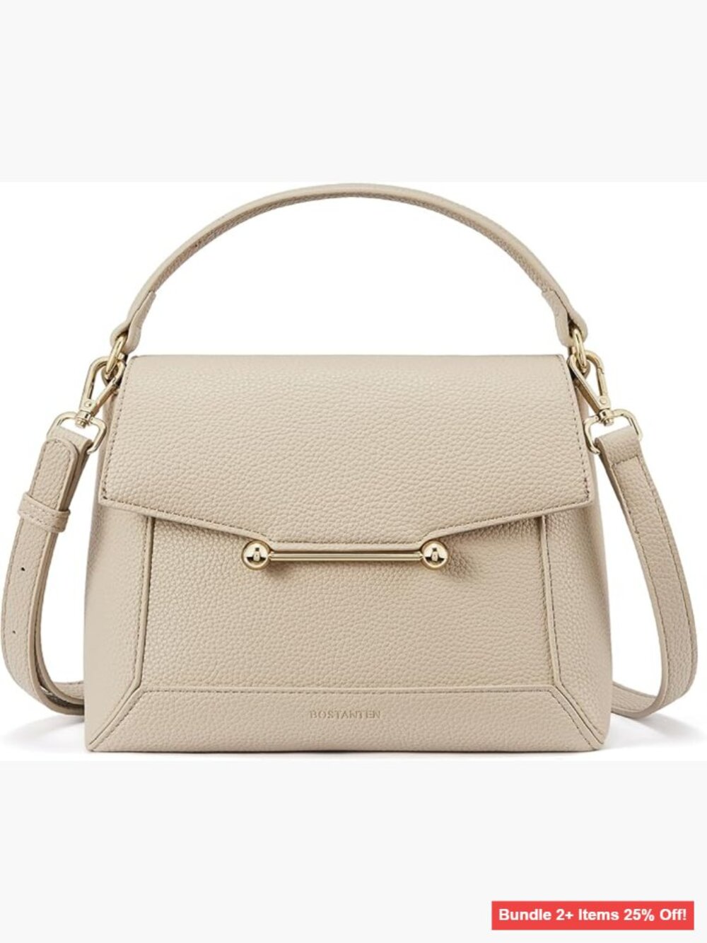 Small Vegan Leather Crossbody Bag with Top Handle and Flap Closure